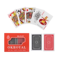 Карты игральные пластиковые "Royal", 2 колоды по 54 шт, 19 мкм, 8.8 х 5.7 см , микс Карты игральные пластиковые "Royal", 2 колоды по 54 шт, 19 мкм, 8.8 х 5.7 см , микс