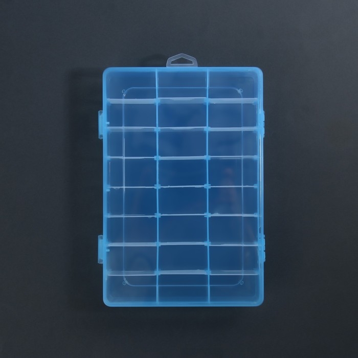 Органайзер для декора, передвижные ячейки, 24 ячейки, 19,7 &times; 13,3 &times; 3,5 см, цвет МИКС