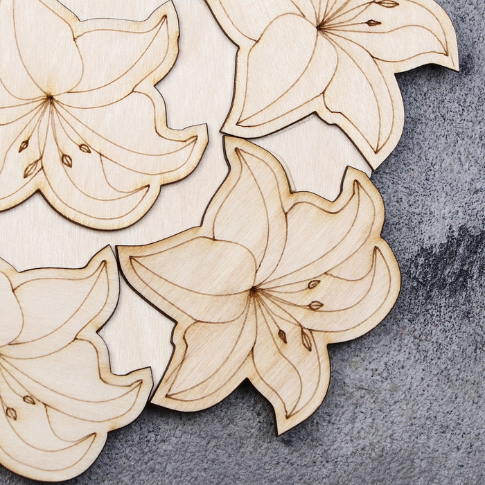 Подставка под горячее «Лилии», D=20 см, можжевельник Подставка под горячее «Лилии», D=20 см, можжевельник