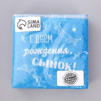 Салфетки бумажные «С днём рождения, сынок», однослойные, 24 × 24 см, 20 шт. Салфетки бумажные «С днём рождения, сынок», однослойные, 24 × 24 см, 20 шт.