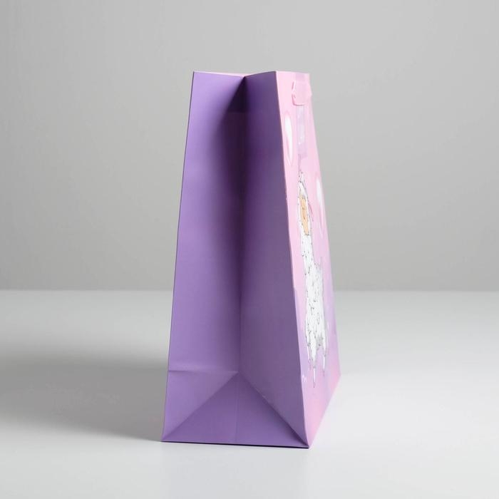 Пакет подарочный ламинированный квадратный, упаковка, «Cosmo Llama», 30 х 30 х 12 см Пакет подарочный ламинированный квадратный, упаковка, «Cosmo Llama», 30 х 30 х 12 см