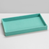 Подставка для украшений универсальная без вставок, флок, 21&times;12,3&times;2,5 см цвет бирюзовый