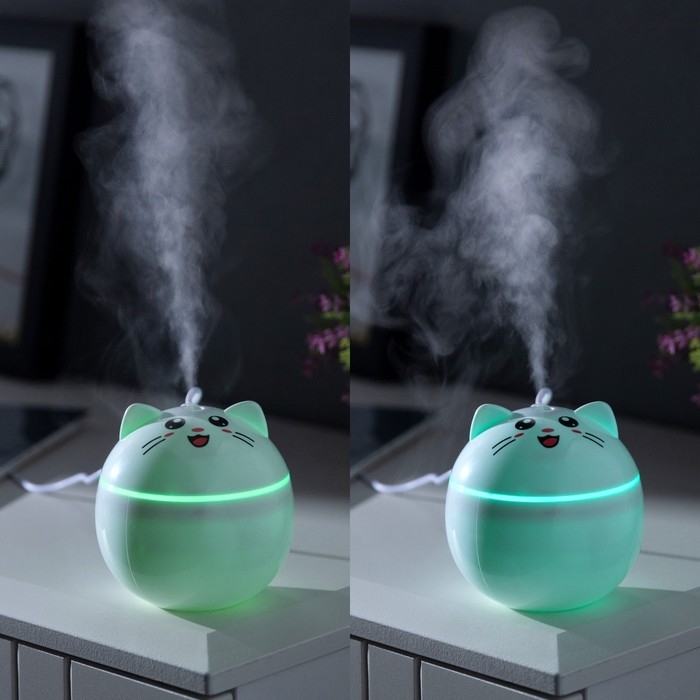 Увлажнитель HM-16 Увлажнитель HM-16 "Котенок", ультразвуковой, 0.23 л, 2 Вт, подсветка, USB ( в комп-те)