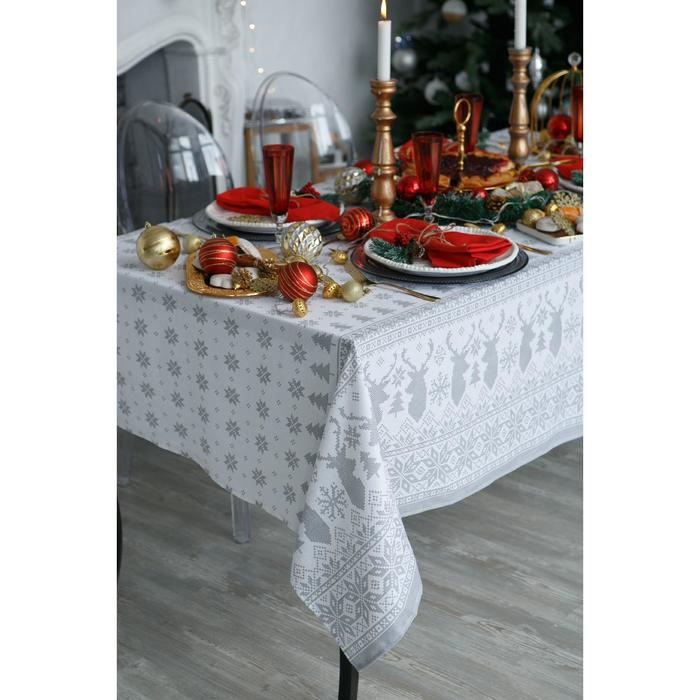 Скатерть "Сканди стиль" 180х146 см, 100% хлопок, 164 г/м2