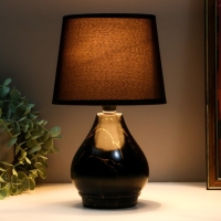 Настольная лампа "Гелла" E14 40Вт черный 18х18х29 см RISALUX