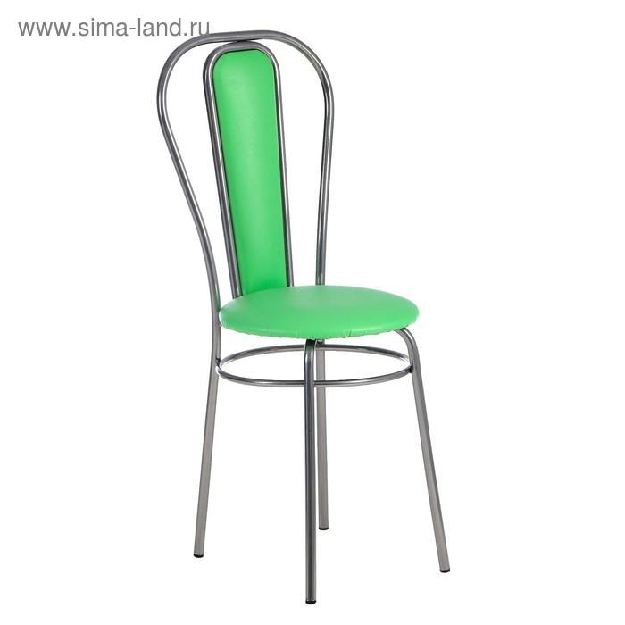 Стул "Белла"  салатовый/хром