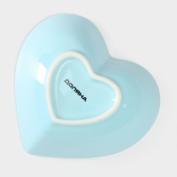 Салатник керамический Доляна «Сердце», 130 мл, 12,5×11,5 см, цвет голубой Салатник керамический Доляна «Сердце», 130 мл, 12,5×11,5 см, цвет голубой