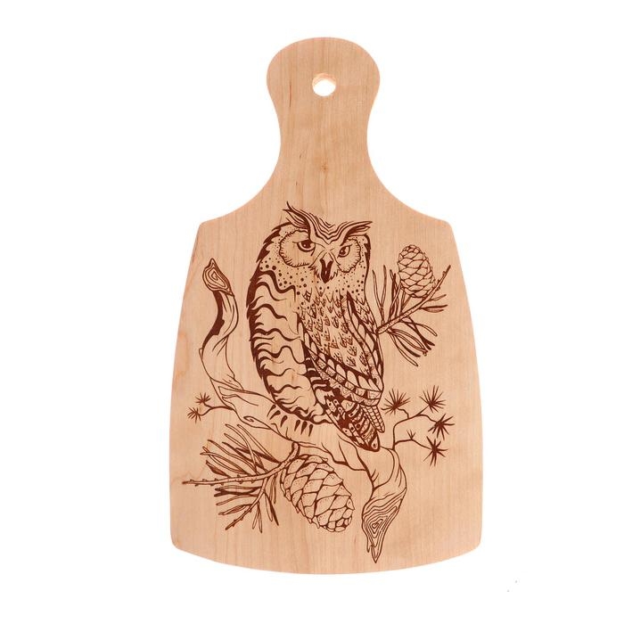 Разделочная доска для выжигания &laquo;Филин&raquo; 13 &times; 23 см