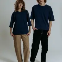 Футболка оверсайз унисекс Base Space, темно-синяя, размер XS/S