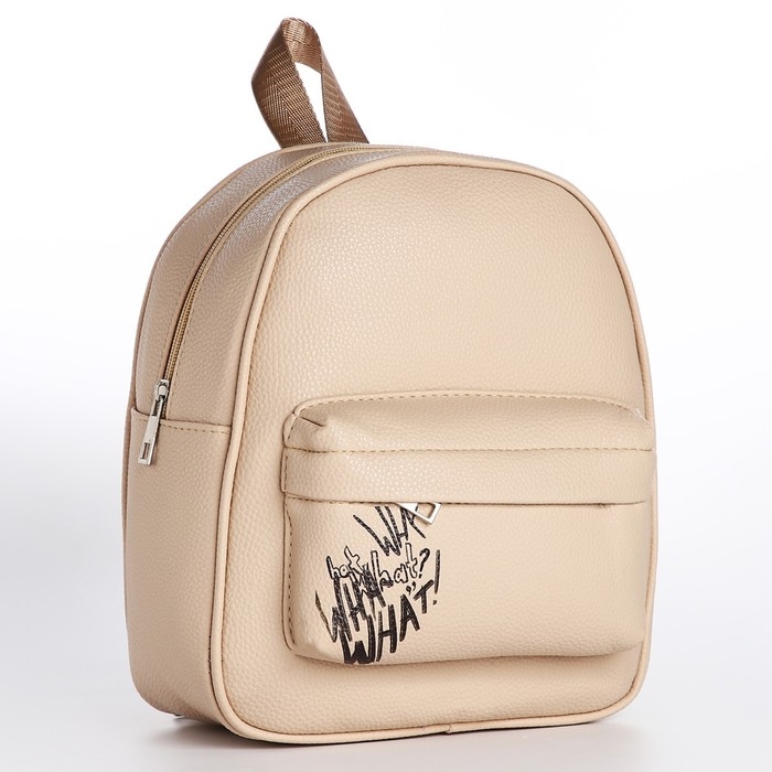 Рюкзак школьный из искусственной кожи с карманом What that 27х23х10 см Рюкзак школьный из искусственной кожи с карманом What that 27х23х10 см