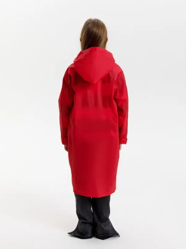 Дождевик детский RainDrop Kids, красный, 8 лет (рост 118-128)