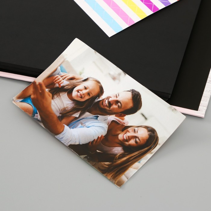 Фотоальбом 25 листов (уголки+кольца) "Цветы"  27х19 см