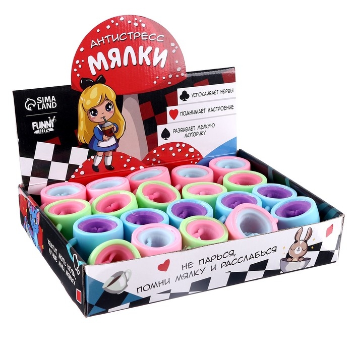Антистресс сквиш мялка &laquo;Белка&raquo;, цвета МИКС, в шоубоксе