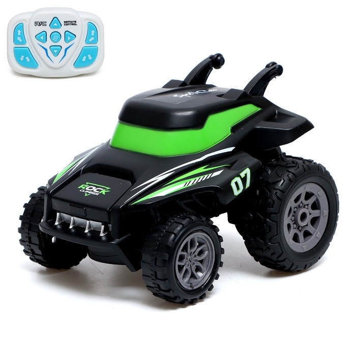 Джип радиоуправляемый &laquo;Экстримал&raquo;, пульт в виде часов, работает от батареек, цвет зелёный