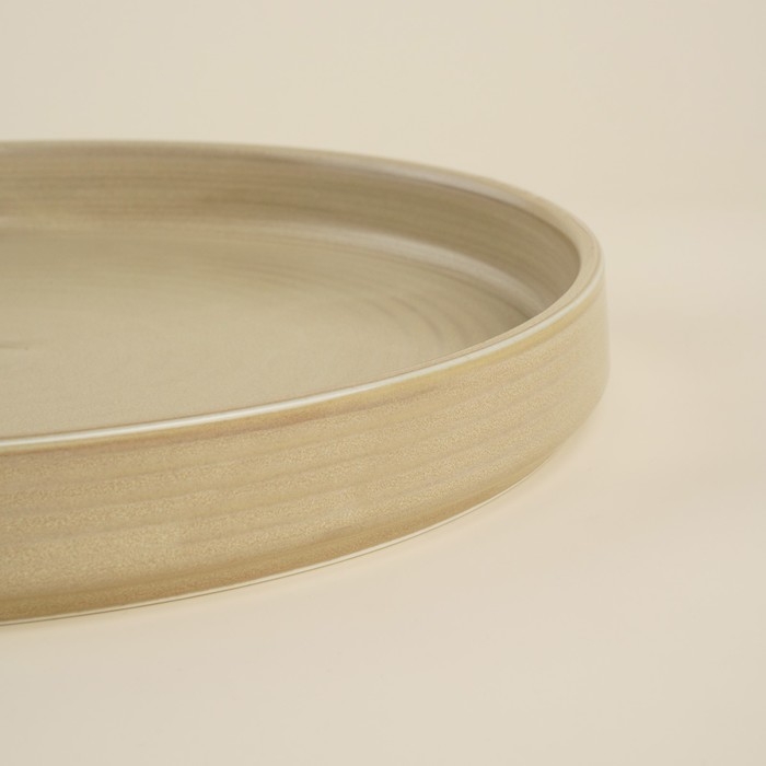 Тарелка обеденная фарфоровая SL Home «Песчаный бриз», d=21 см, цвет бежевый Тарелка обеденная фарфоровая SL Home «Песчаный бриз», d=21 см, цвет бежевый