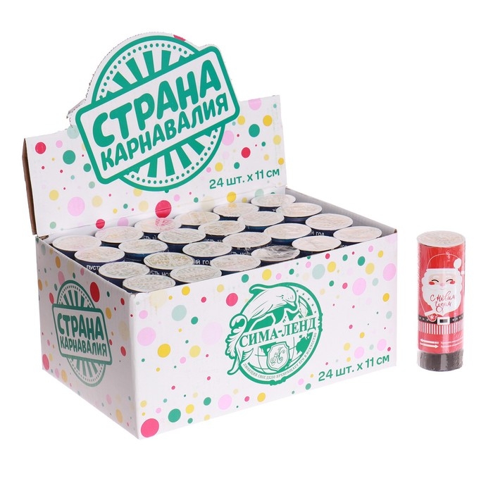 Новогодняя хлопушка пружинная  &laquo;С Новым Годом&raquo;, Дед Мороз, поворотная, 11см