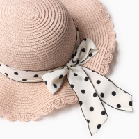 Шляпа для девочки "Леди" MINAKU, р-р 52, цв.розовый Шляпа для девочки "Леди" MINAKU, р-р 52, цв.розовый