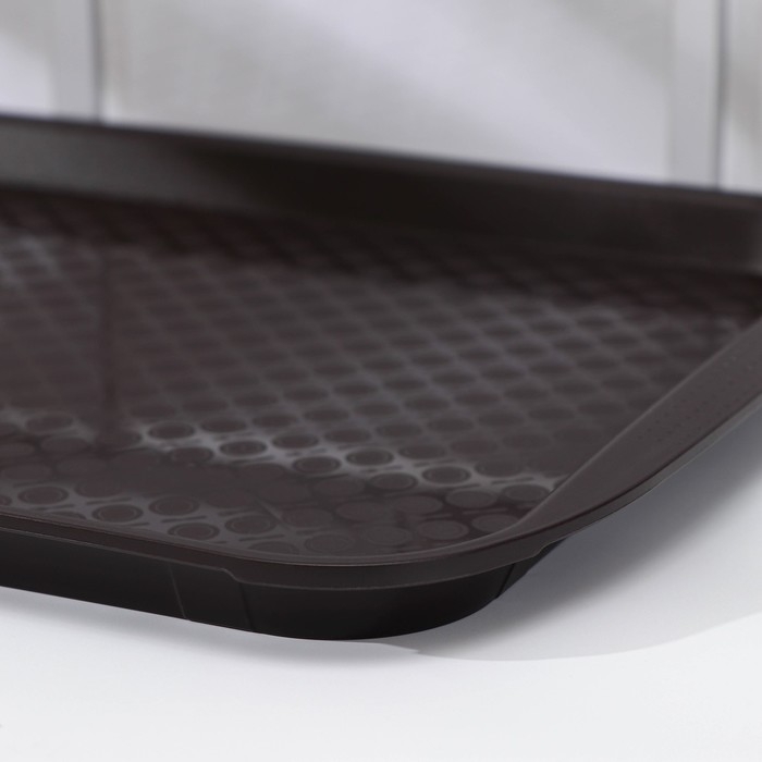 Поднос прямоугольный 36,5х27 см, цвет коричневый Поднос прямоугольный 36,5х27 см, цвет коричневый