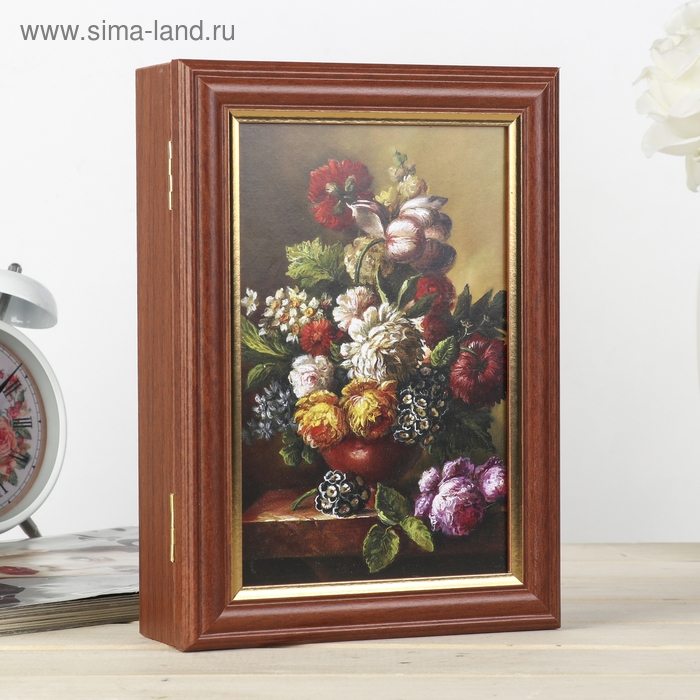 Ключница "Чудесный букет" орех 15х21 см
