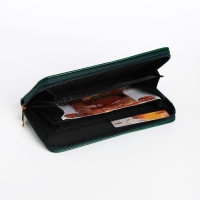 Кошелёк женский на молнии, цвет зелёный Кошелёк женский на молнии, цвет зелёный