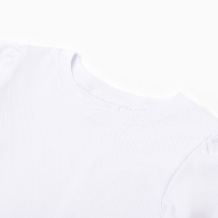 Джемпер для девочки школьный, цвет молочный, рост 116 см