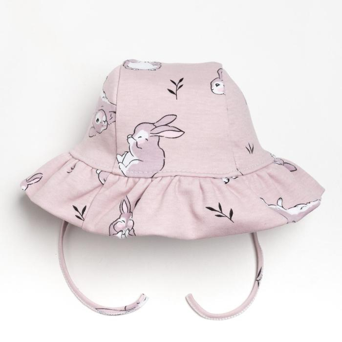 Чепчик (панамка) Крошка Я Чепчик (панамка) Крошка Я "Зайчик", серый, р.44