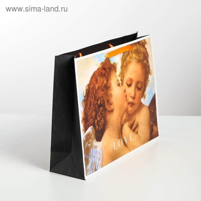 Пакет подарочный ламинированный горизонтальный, упаковка, Love, L 40 х 31 х 11,5 см Пакет подарочный ламинированный горизонтальный, упаковка, Love, L 40 х 31 х 11,5 см