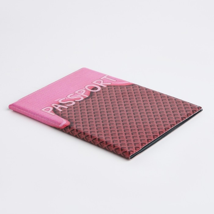 Обложка для паспорта, цвет коричневый/розовый