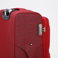 Чемодан большой 95 л (L), отдел на молнии, с расширением, кодовый замок, 4 колеса, 2 наружных кармана, цвет красный Чемодан большой 95 л (L), отдел на молнии, с расширением, кодовый замок, 4 колеса, 2 наружных кармана, цвет красный