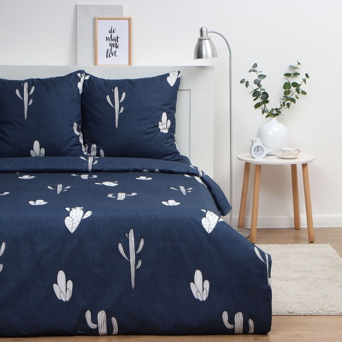 Постельное бельё Экономь и Я дуэт &laquo;Кактусы&raquo;, 143х215см-2шт,215х220см,70х70см-2шт, полисатин,80г/м&sup2;