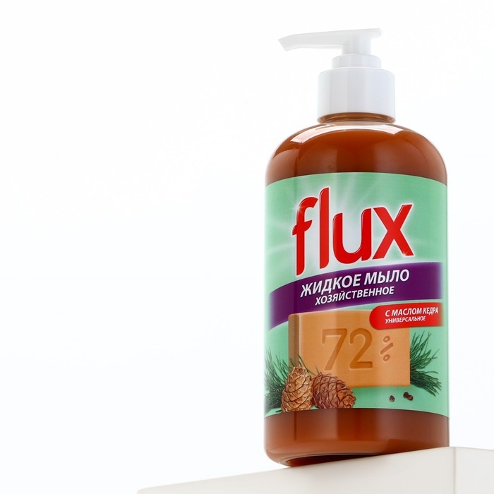 Мыло жидкое хозяйственное с маслом кедра, 500 мл, FLUX Мыло жидкое хозяйственное с маслом кедра, 500 мл, FLUX