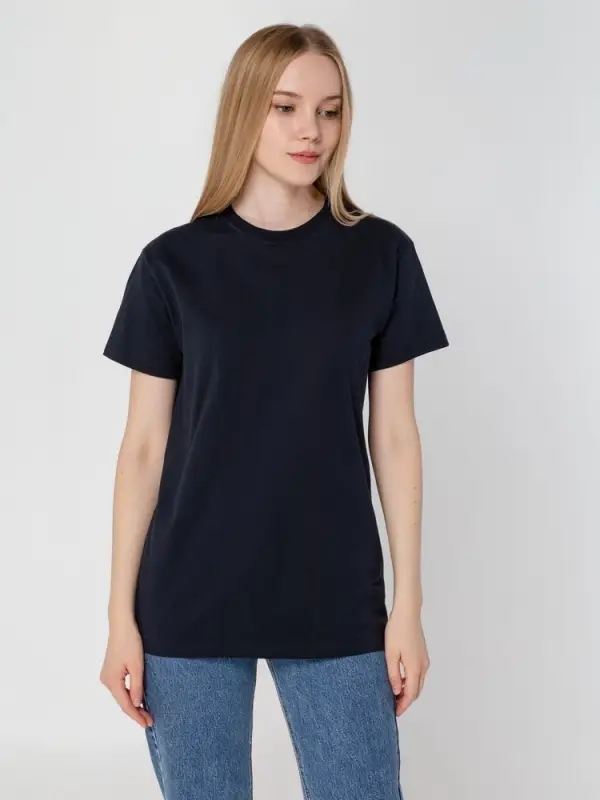 Футболка унисекс T-Bolka 160, темно-синяя, размер XS