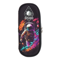 Пенал-футляр 80х210х50 мм, мягкий, ткань, deVENTE Cosmic, для мальчиков, черный Пенал-футляр 80х210х50 мм, мягкий, ткань, deVENTE Cosmic, для мальчиков, черный