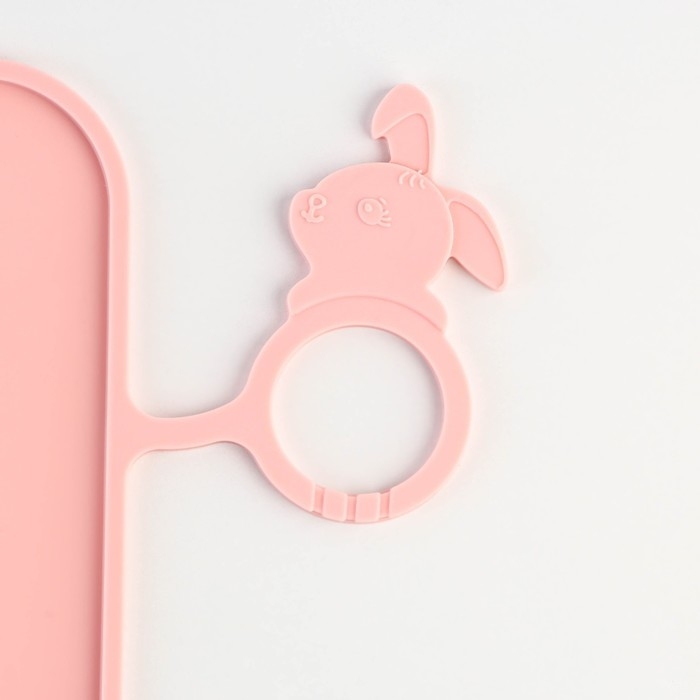 Коврик силиконовый под миску &laquo;Паттерн&raquo;, 30х40 см, розовый