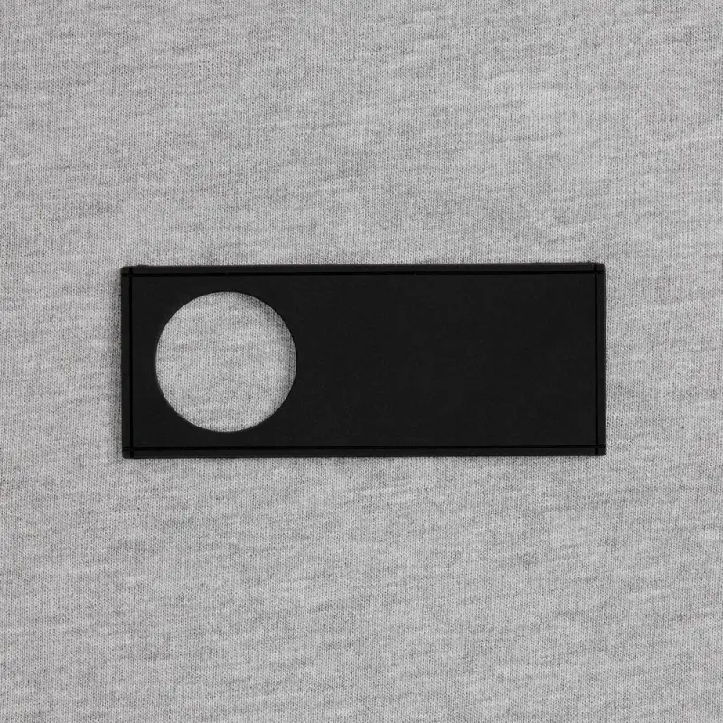 Лейбл из ПВХ с вырубкой &laquo;Круг&raquo;, черный