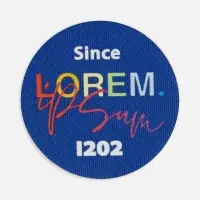 Наклейка тканевая Lunga Round, M, синяя Наклейка тканевая Lunga Round, M, синяя