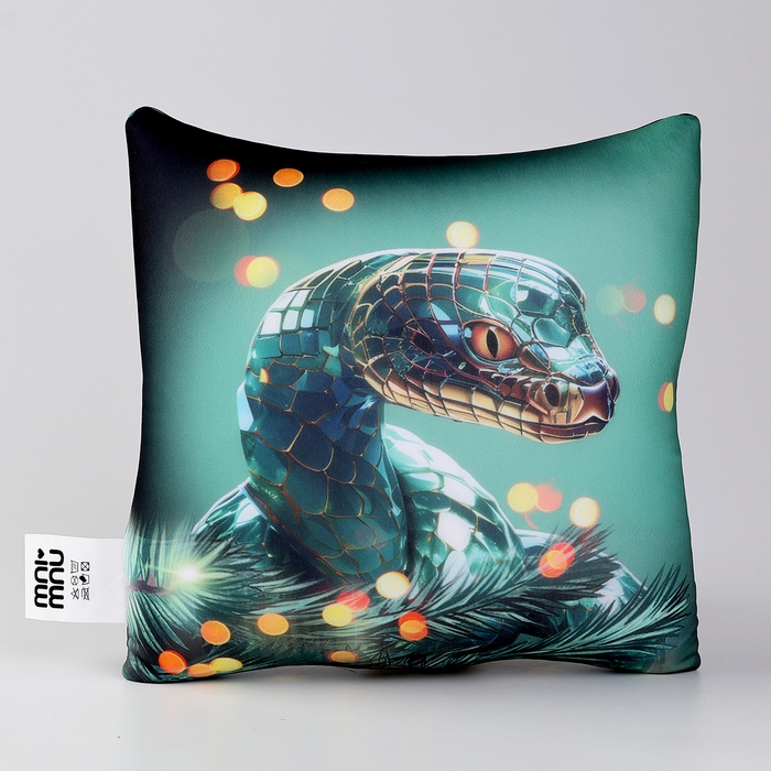 Новый год! Антистресс подушка-игрушка &laquo;Змея&raquo;, зелёная