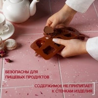 Форма для мармелада Доляна «Машинки», силикон, 21×11 см, 8 ячеек (4,3×3,5 см), цвет коричневый Форма для мармелада Доляна «Машинки», силикон, 21×11 см, 8 ячеек (4,3×3,5 см), цвет коричневый