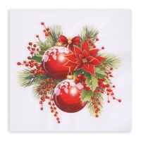 Новогодние салфетки бумажные Лилия &laquo;Новогодняя композиция&raquo;, 2 слоя, 33х33 см, 20 шт