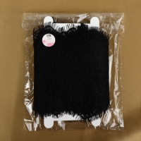 Кружево реснички, 105 мм &times; 9 &plusmn; 0,5 м, в бобине 3 шт по 3 м, цвет чёрный