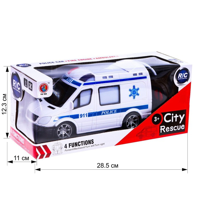 Машина радиоуправляемая &laquo;Полиция&raquo;, свет, работает от батареек