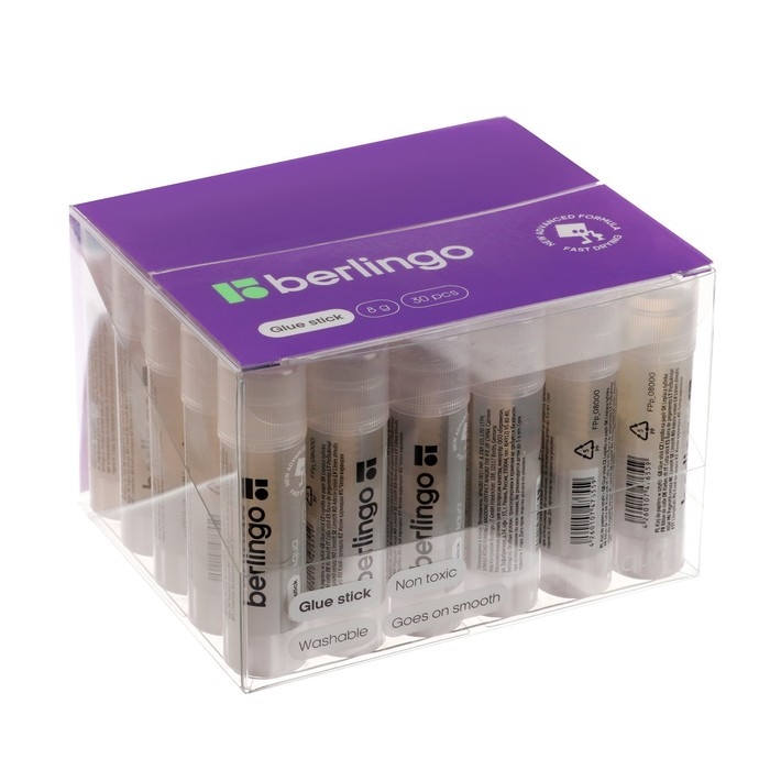 Клей-карандаш ПВП 8 г Berlingo, прозрачный Клей-карандаш ПВП 8 г Berlingo, прозрачный
