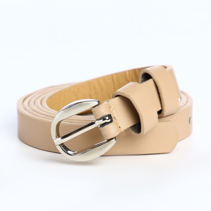 Ремень жен 01-01-02-01 Июнь14, 1,1*0,3*110 см, пряжка металл, 1 прокол, бежевый Ремень жен 01-01-02-01 Июнь14, 1,1*0,3*110 см, пряжка металл, 1 прокол, бежевый