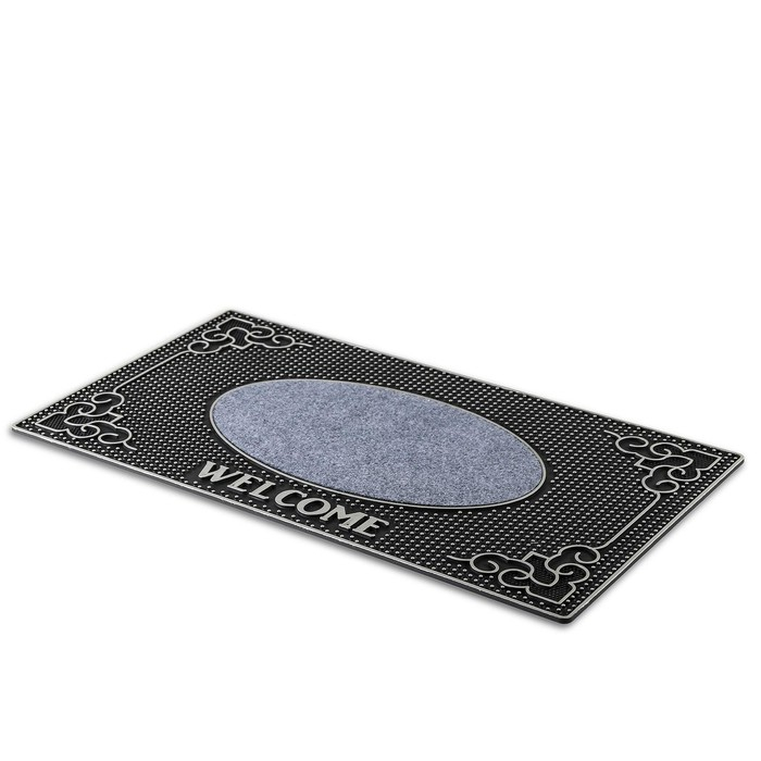 Коврик придверный резиновый Доляна Welcome, 40&times;70 см, цвет МИКС