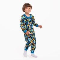 Пижама для мальчика, цвет треугольники/космонавты, рост 98 см