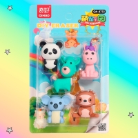 Игровой набор ластиков &laquo;Зверушки&raquo;, 5 шт., МИКС