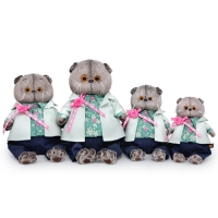 Мягкая игрушка &laquo;Басик&raquo;, в твидовом пиджаке с розой, 19 см