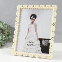 Фоторамка 4152 20х25 см "Жемчуг" пластик, цв. белый