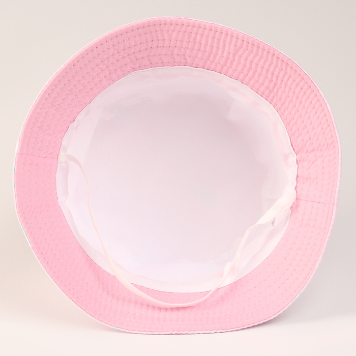 Панама детская для девочки &laquo;Цветочки&raquo;, цвет розовый, р-р 48-50