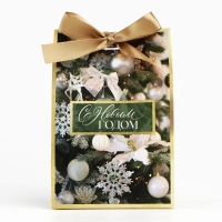 Пакет подарочный новогодний с лентой &laquo;Зима&raquo;, 13 х 19 х 9 см